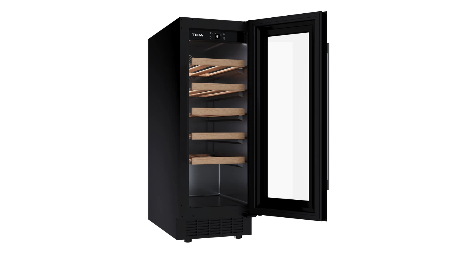 Встраиваемый винный кулер подстольного монтажа RVU 10020 BLACK GLASS