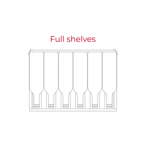 Встраиваемый в колонну винный кулер с 2-мя независимыми зонами охлаждения RVI 20046 BLACK GLASS