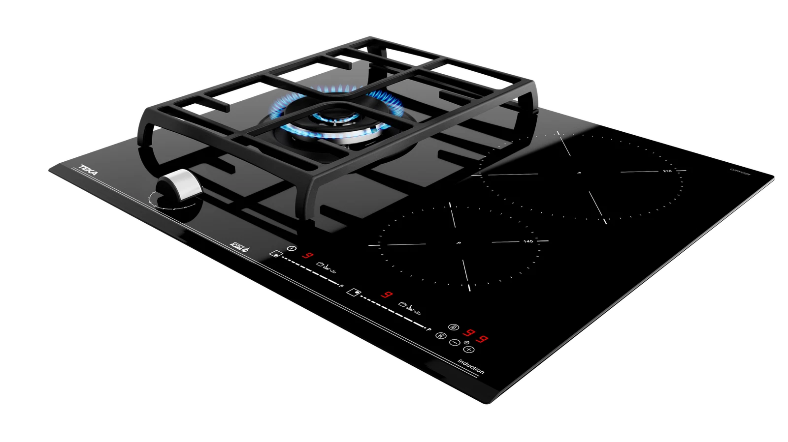 Варочная панель HYBRID Индукция DirectSense и Газ ExactFlame 60 см HYBRID JZC 63312 ABN Black