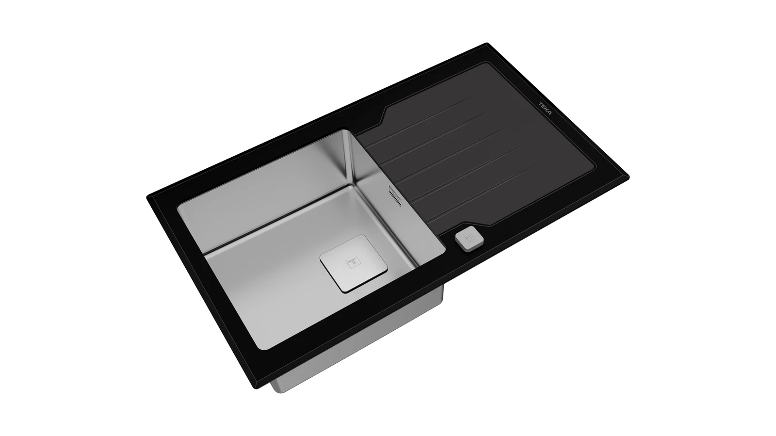 Мойка из нержавеющей стали врезная Teka  DIAMOND RS15 1B 1D 86 BLACK Чёрное Стекло