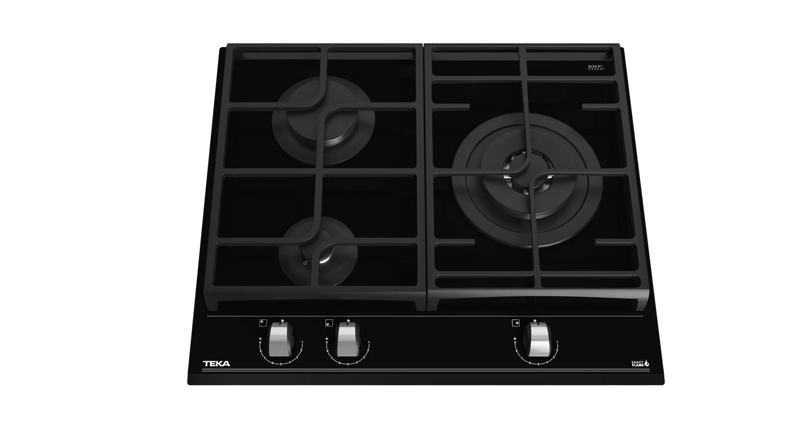 Варочная панель газ на стекле 60 см GZC 63310 XBN BLACK