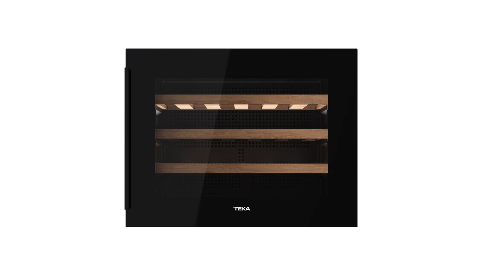 Встраиваемый в колонну винный кулер RVI 10024 BLACK GLASS