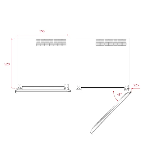 Встраиваемый в колонну винный кулер RVI 10024 BLACK GLASS