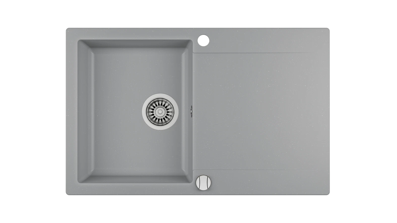 Мойка врезного монтажа из Тегранита с 1-ой чашей CLIVO 45 B-TQ 1B 1D ALUGRAUMETALLIC