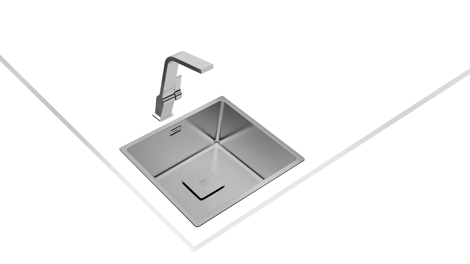 Мойка из нержавеющей стали Teka  FLEXLINEA RS15 45.40 POLISHED Полированная подстольного монтажа / монтаж заподлицо / монтаж сверху (плоский кант)