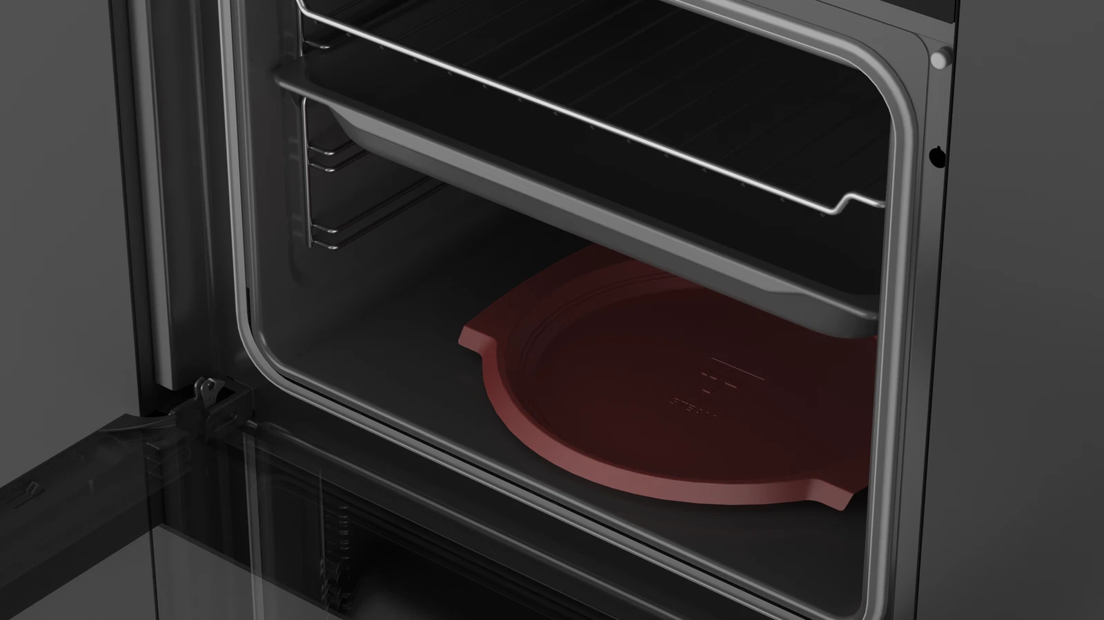 Мультифункциональный духовой шкаф с системой чистки DualClean, режимом турбо и с функцией готовки на пару/ Коллекция Urban EasySteam HLB 8418 P S NIGHT RIVER BLACK