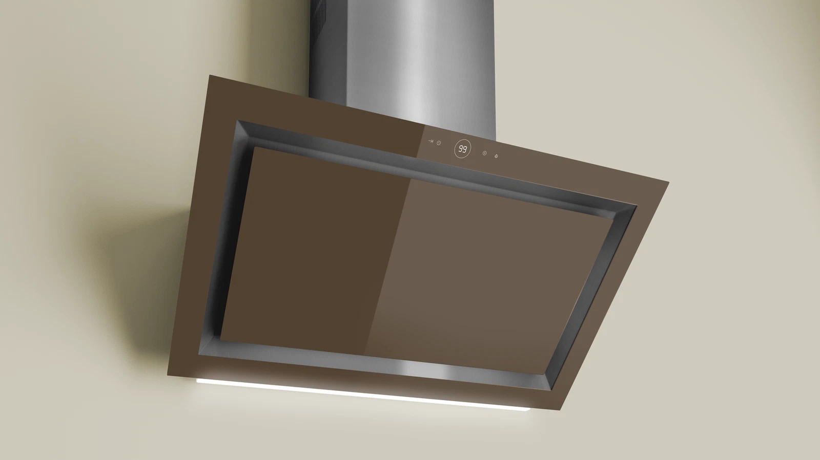 Пристенная вертикальная вытяжка шириной 90 см/ Коллекция Urban DLV 985 LONDON BRICK BROWN