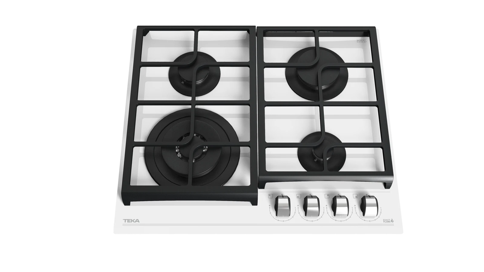 Варочная панель газ на стекле 60 см GZC 64321 XBN WHITE MARBLE