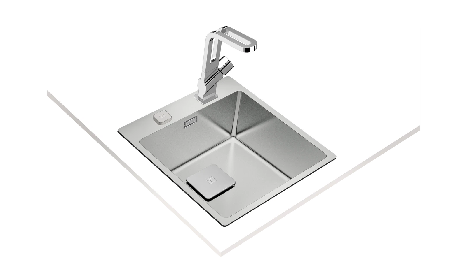 Мойка из нержавеющей стали Teka  FORLINEA RS15 40.40 POLISHED Полированная монтаж заподлицо / монтаж сверху (плоский кант)