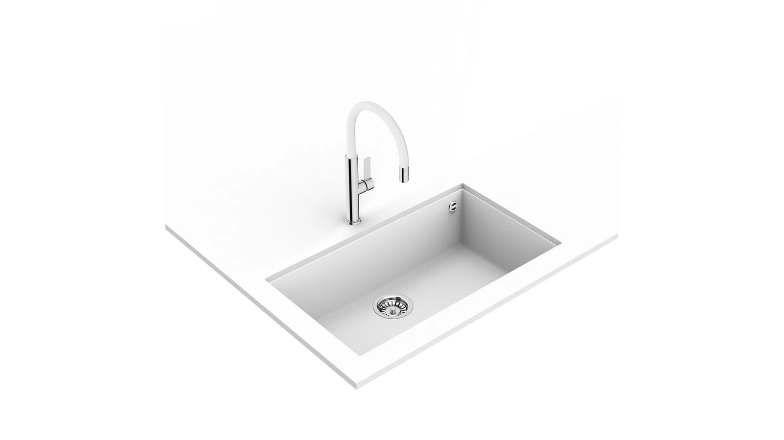 Смеситель с высоким поворотным изливом FOT 995 WHITE