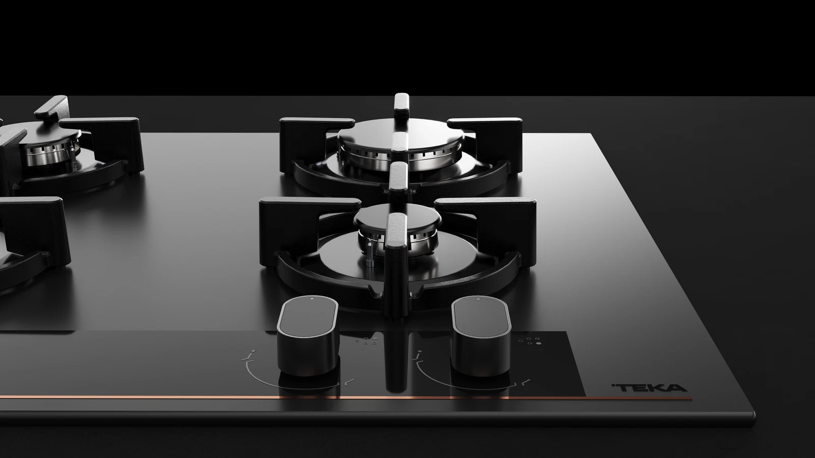 Варочная панель газ на стекле 90 см GBC 95-G1 GBC Infinity Matt Black