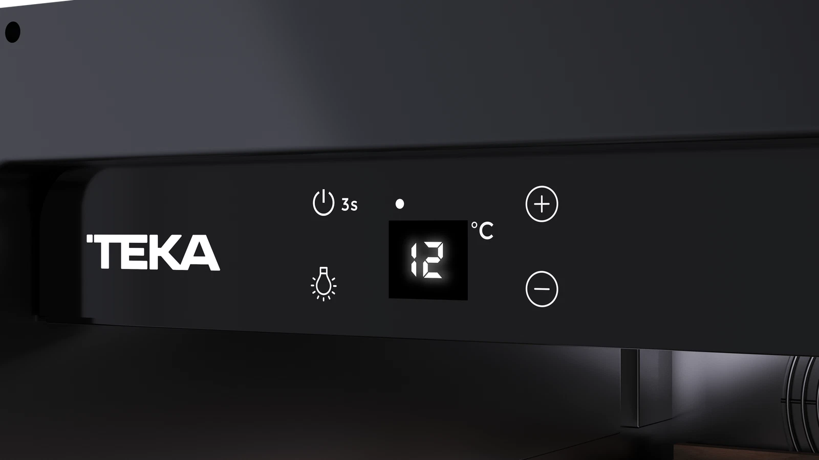 Встраиваемый винный кулер подстольного монтажа RVU 10020 BLACK GLASS