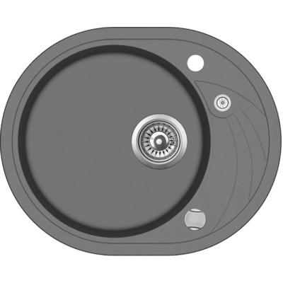 Мойка врезного монтажа из Тегранита с 1-ой чашей CLAVE 45 S-TQ 1B 1D ALUGRAUMETALLIC