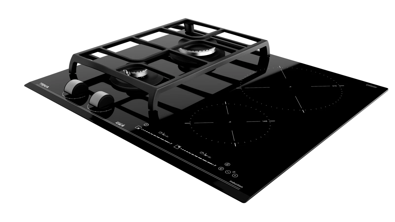 Варочная панель HYBRID Индукция DirectSense и Газ ExactFlame 60 см HYBRID JZC 64322 ABN Black