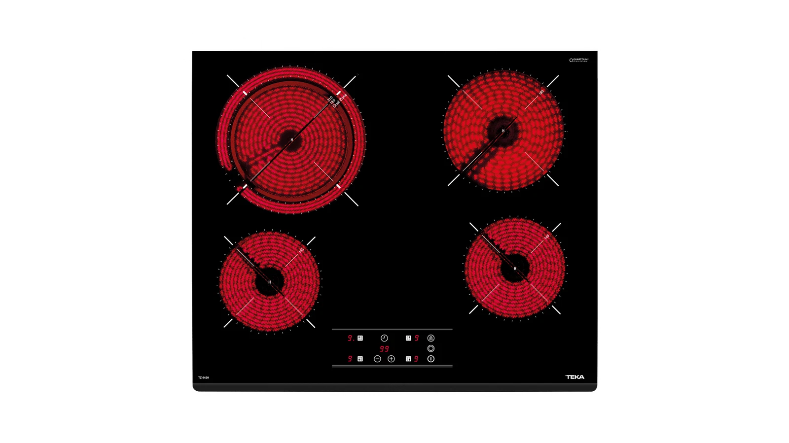 Стеклокерамическая варочная панель 60 см TZ 6420 BLACK