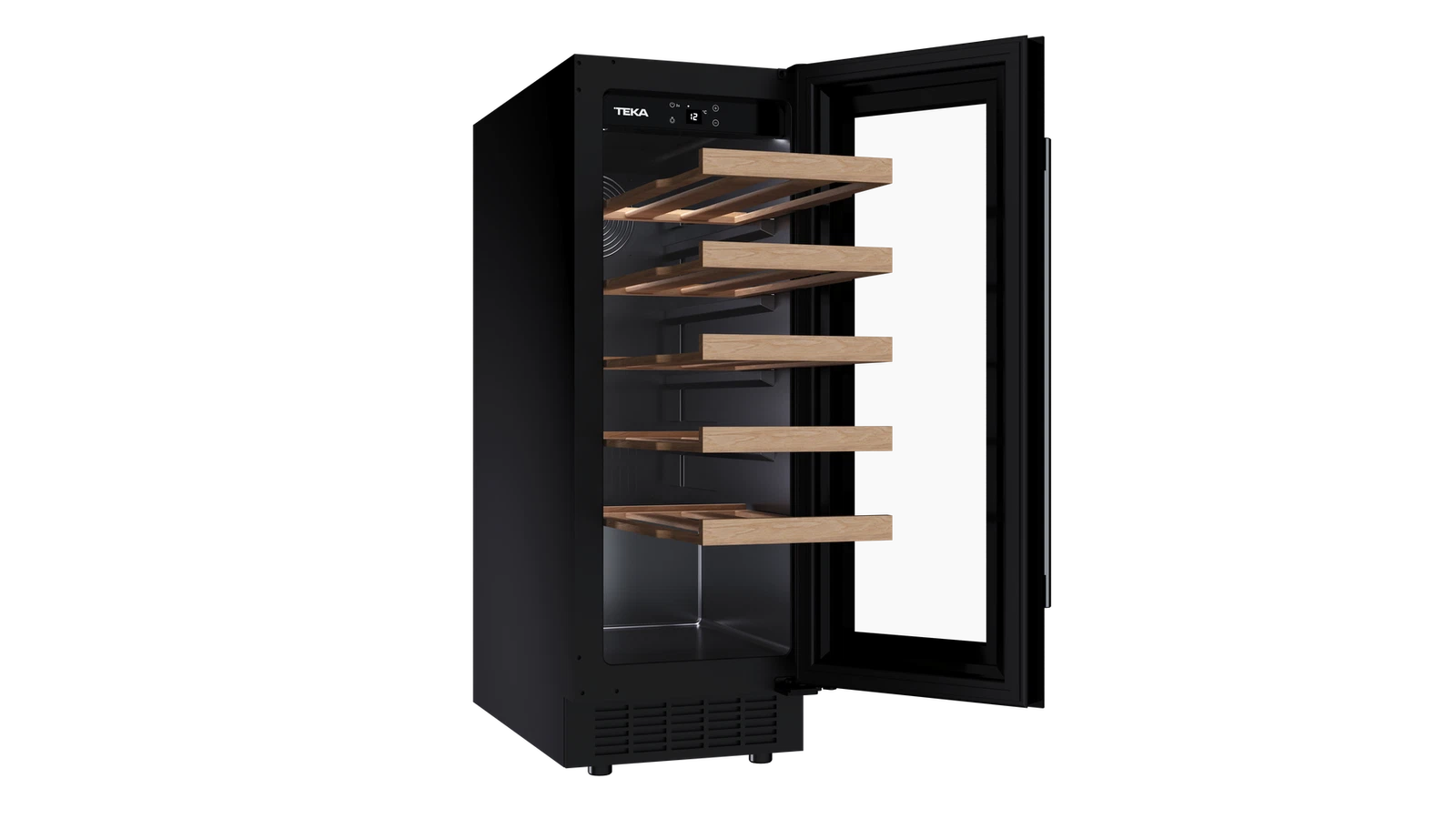 Встраиваемый винный кулер подстольного монтажа RVU 10020 BLACK GLASS