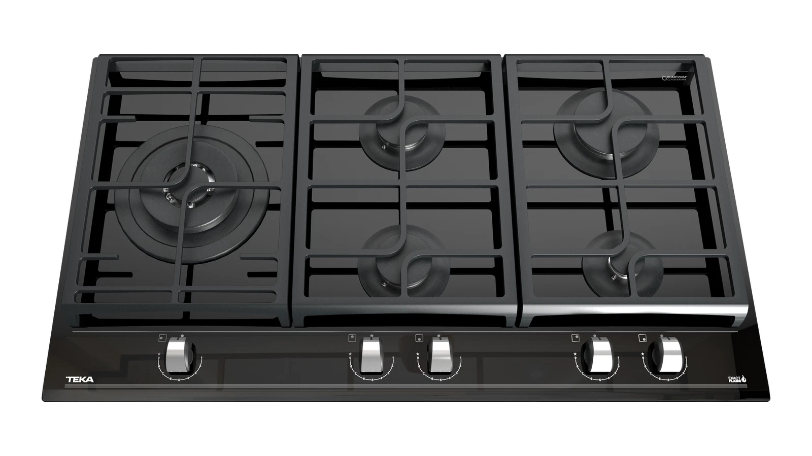 Варочная панель газ на стекле 90 см/ Коллекция Urban GZC 95320 XBC NIGHT RIVER BLACK