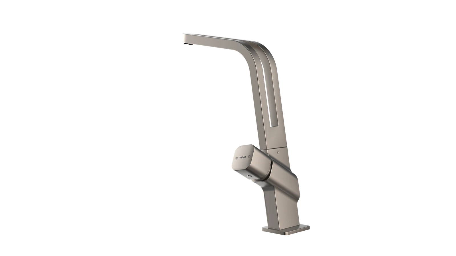 Дизайнерский смеситель Opera. Люксовое долговечное PVD-покрытие ICO 915 TITANIUM