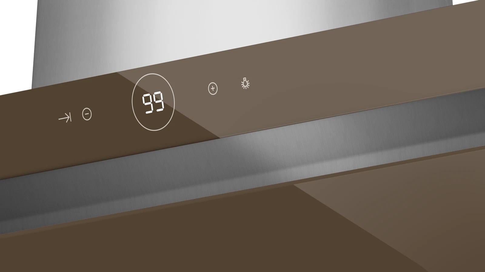 Пристенная вертикальная вытяжка шириной 90 см/ Коллекция Urban DLV 985 LONDON BRICK BROWN