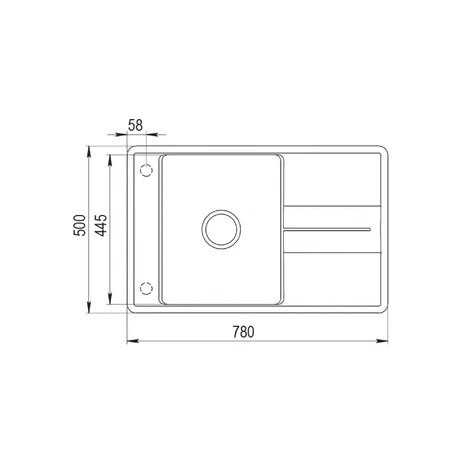 Мойка врезного монтажа из Тегранита с 1-ой чашей ESTELA 50 B-TQ 1B 1D TOPAZ BEIGE