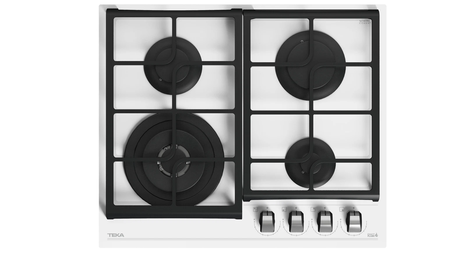 Варочная панель газ на стекле 60 см GZC 64321 XBN WHITE MARBLE