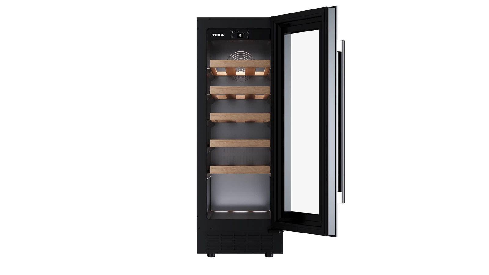 Встраиваемый винный кулер подстольного монтажа RVU 10020 BLACK GLASS