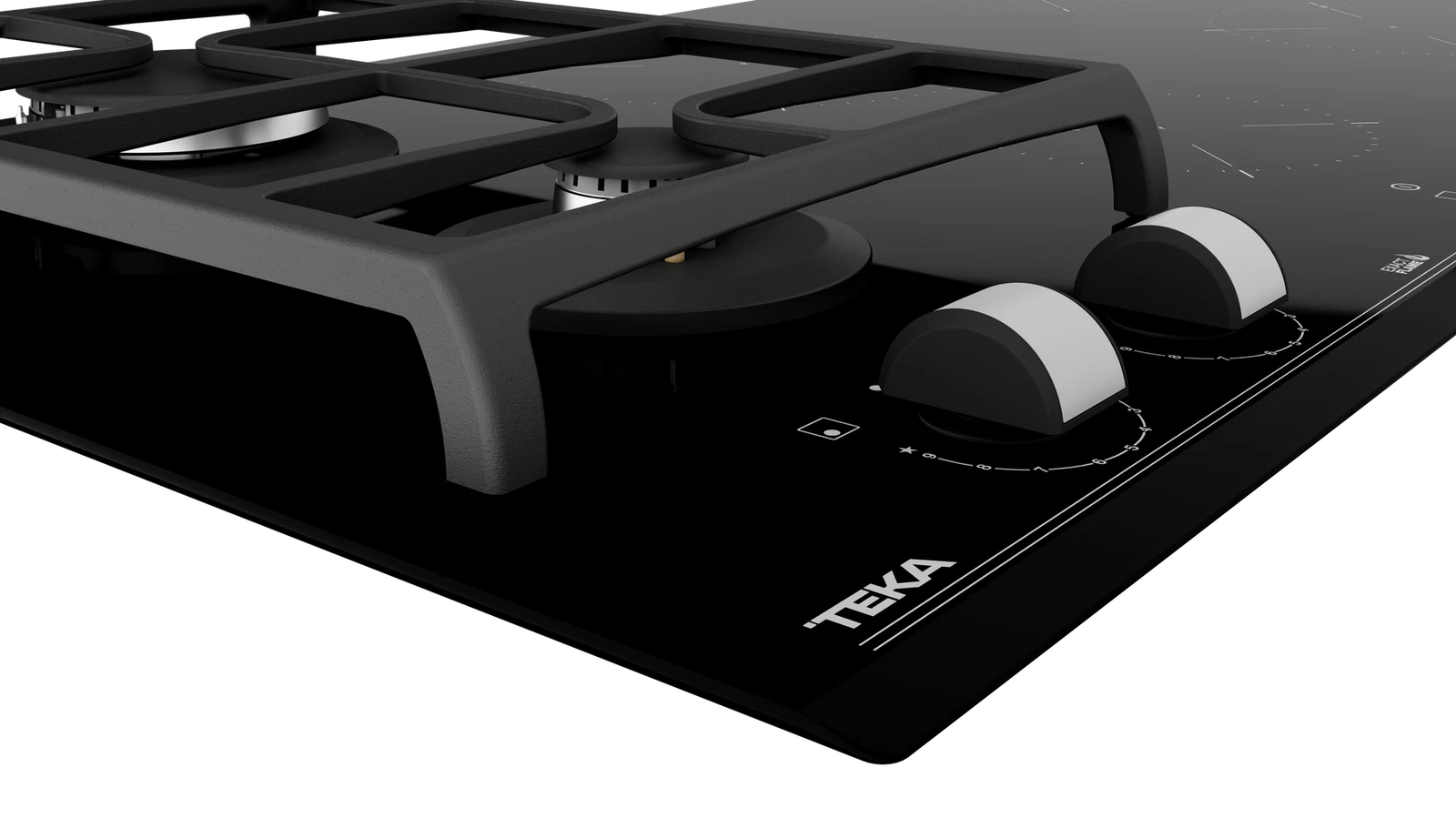 Варочная панель HYBRID Индукция и Газ ExactFlame 90 см HYBRID JZC 96324 ABN Black