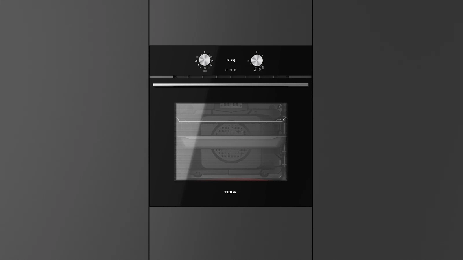 Мультифункциональный духовой шкаф с системой чистки DualClean, режимом турбо и с функцией готовки на пару/ Коллекция Urban EasySteam HLB 8418 P S NIGHT RIVER BLACK