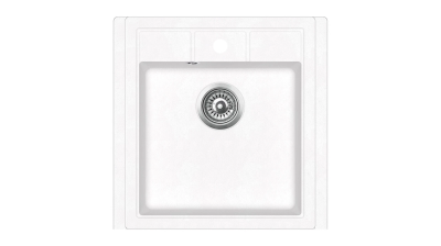 Мойка врезного монтажа из Тегранита с 1-ой чашей ESTELA 45 S-TQ 1B MARBLE WHITE