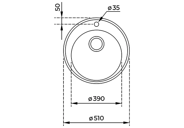 Мойка из нержавеющей стали врезная Teka  CENTROVAL 510 POLISHED Полированная