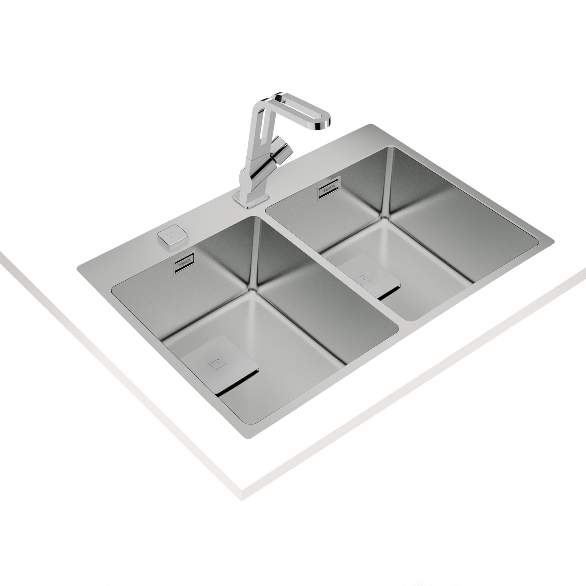 Мойка из нержавеющей стали Teka  FORLINEA RS15 2B 740 POLISHED Полированная монтаж заподлицо / монтаж сверху (плоский кант)