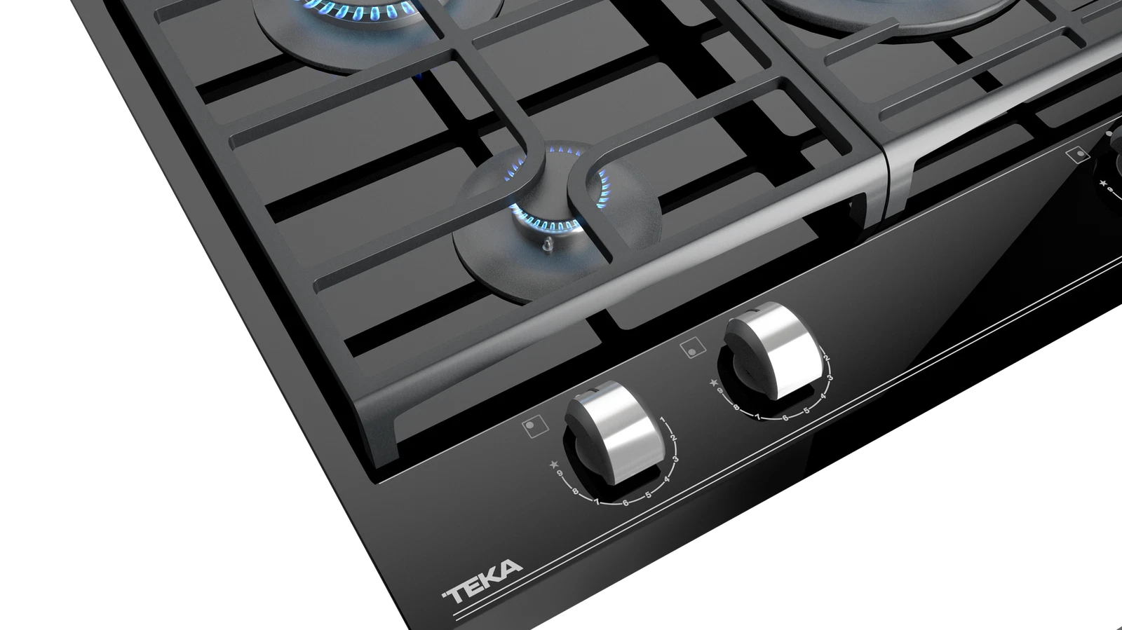 Варочная панель газ на стекле 60 см GZC 63310 XBN BLACK