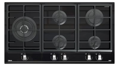 Варочная панель газ на стекле 90 см/ Коллекция Urban GZC 95320 XBC NIGHT RIVER BLACK