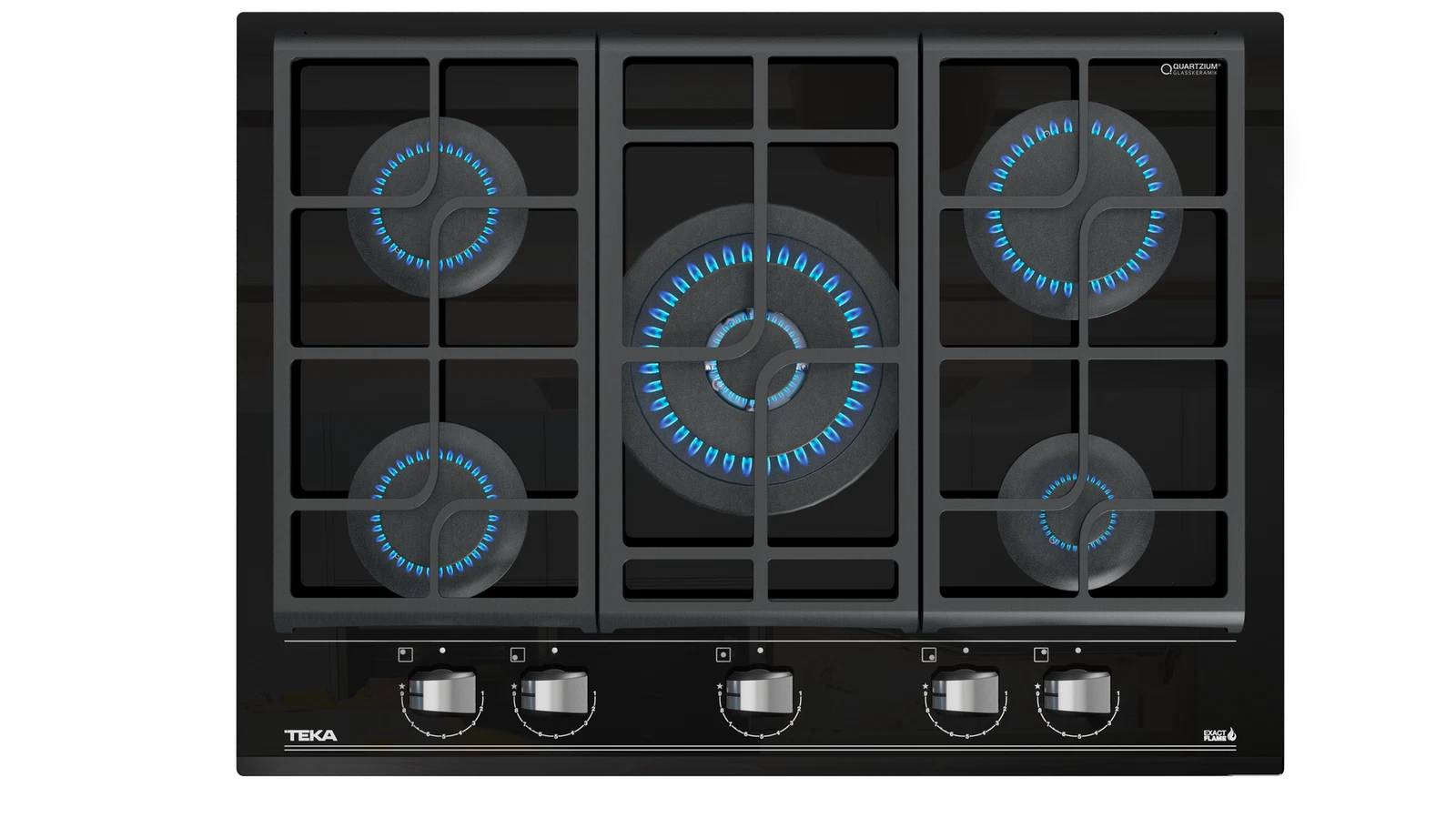 Варочная панель газ на стекле 70 см / Коллекция Urban GZC 75330 XBN NIGHT RIVER BLACK