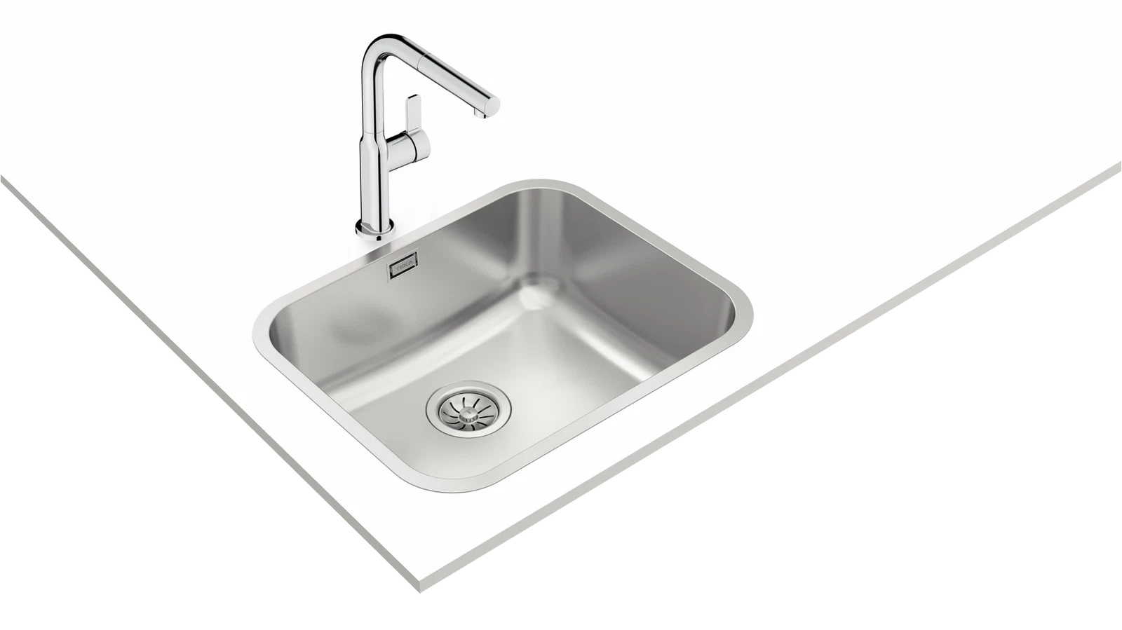 Мойка из нержавеющей стали с 1-ой чашей / Подстольный монтаж / Монтаж заподлицо / Монтаж сверху (плоский кант) BET 50.40.20 PLUS POLISHED