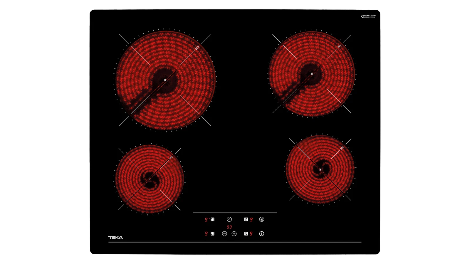 Стеклокерамическая варочная панель 60 см TZ 6415 BLACK