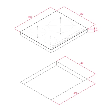 Индукционная варочная панель 60 см IBC 63010 MSS BLACK