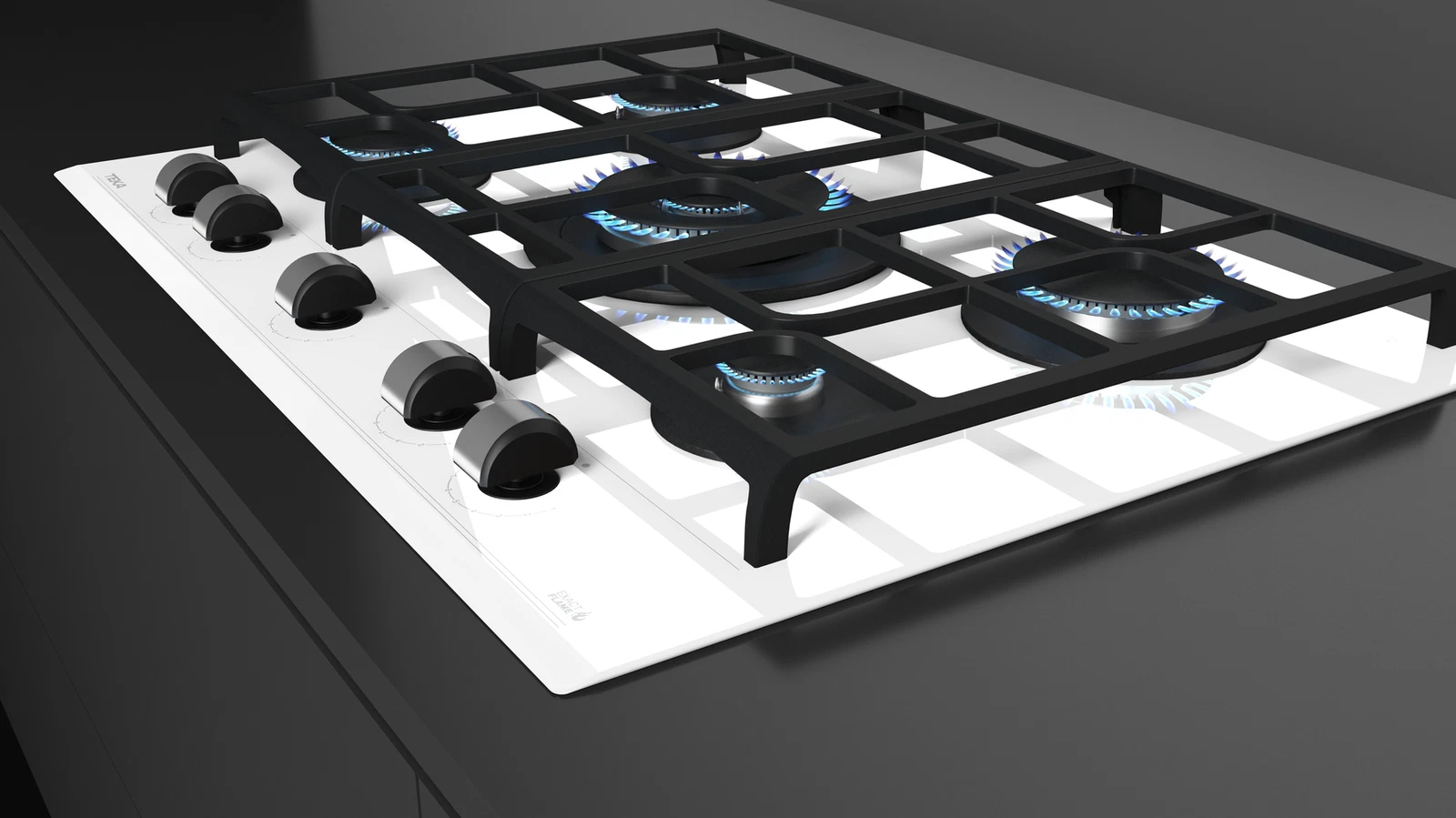 Варочная панель газ на стекле 70 см/ Коллекция Urban GZC 75330 XBC WHITE MARBLE