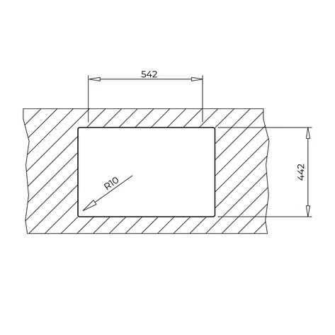 Мойка подстольного / врезного монтажа из Тегранита Плюс с 1 чашей RADEA R10 50.40 M-TG DARK GREY