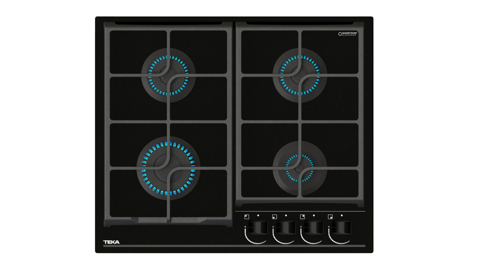 Варочная панель газ на стекле 60 см / Коллекция Urban GBC 64100 KBN NIGHT RIVER BLACK