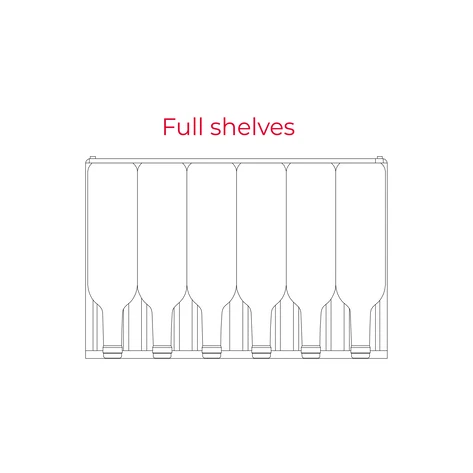 Встраиваемый в колонну винный кулер RVI 10024 BLACK GLASS