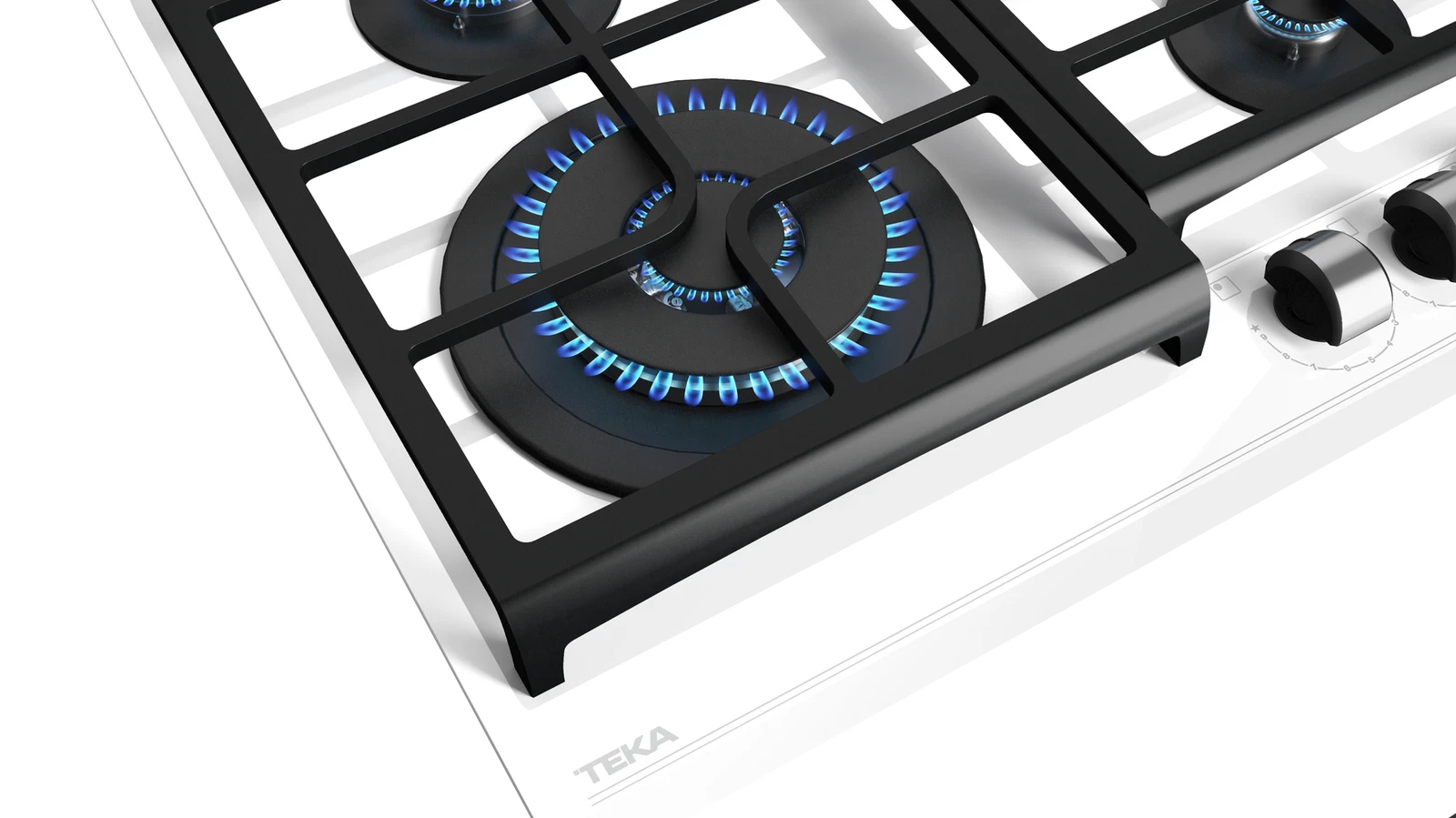 Варочная панель газ на стекле 60 см GZC 64321 XBN WHITE MARBLE