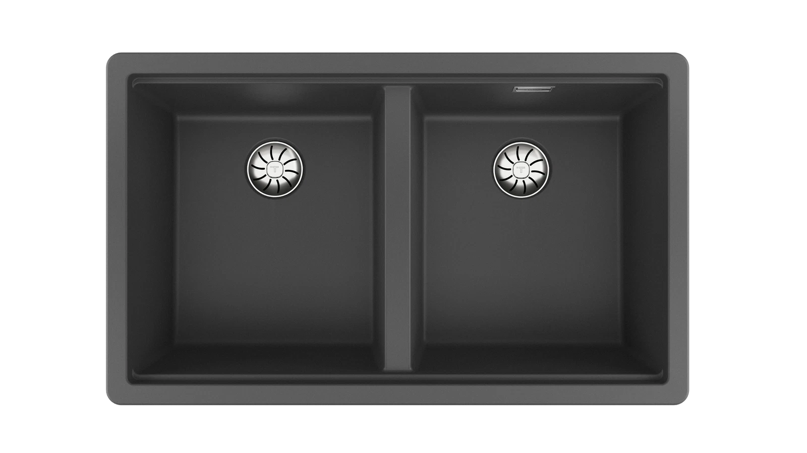 Мойка подстольного / врезного монтажа из Тегранита Плюс с 2-мя чашами RADEA R10 2B 750 M-TG DARK GREY