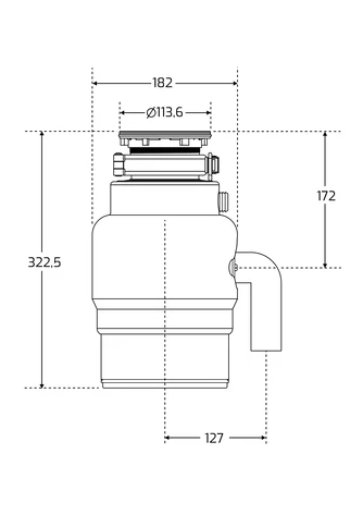 Измельчитель пищевых отходов TR 34.1 V TYPE Teka Чёрный