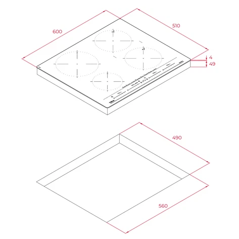 Индукционная варочная панель Synchro MasterSense 60 см / Коллекция Urban IZC 64630 MST LONDON BRICK BROWN