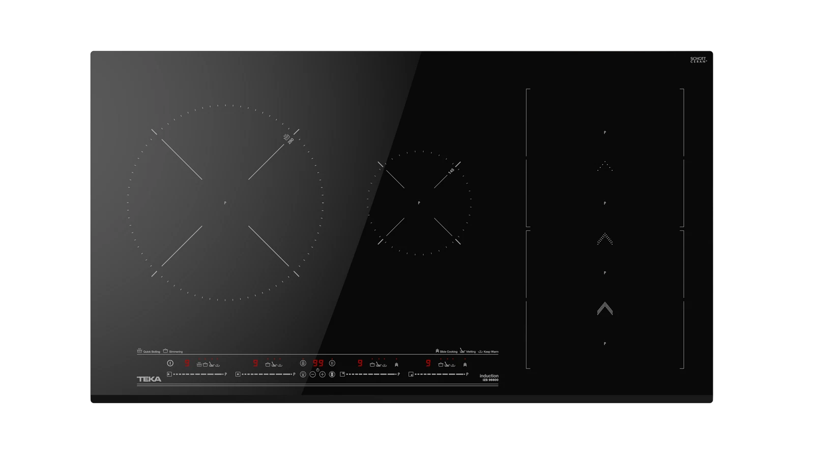 Индукционная варочная панель Flex DirectSense Slide Cooking 90 см IZS 96600 MSP BLACK