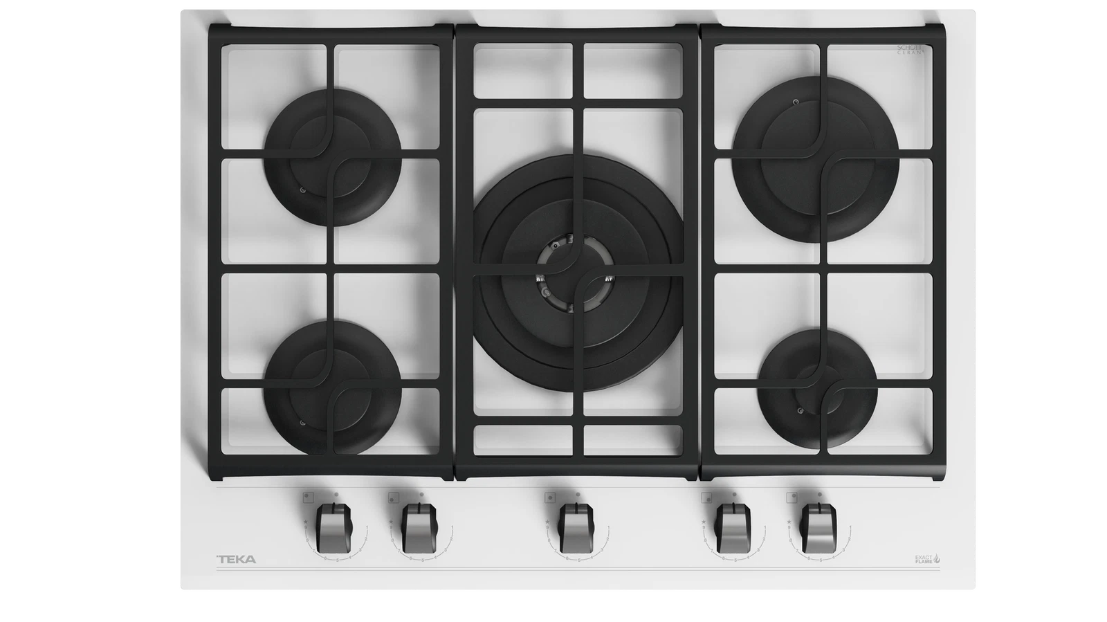 Варочная панель газ на стекле 70 см/ Коллекция Urban GZC 75330 XBC WHITE MARBLE