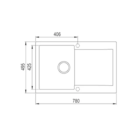 Мойка врезного монтажа из Тегранита с 1-ой чашей CLIVO 45 B-TQ 1B 1D TOPAZ BEIGE