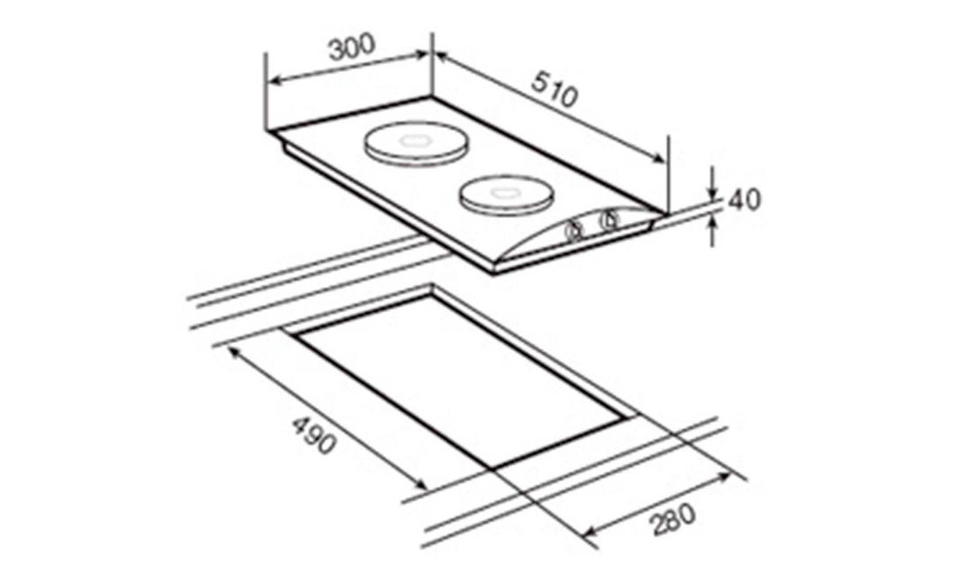 Варочная панель Teka EM 30 2P Stainless Steel