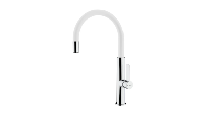 Смеситель с высоким поворотным изливом FOT 995 WHITE